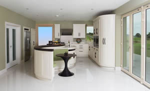 Wood kitchen detail in new build construction by BM Construction in Breeogue, County Sligo