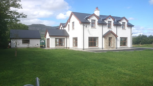 Front elevation new build construction, private house in Rathcormack, County Sligo